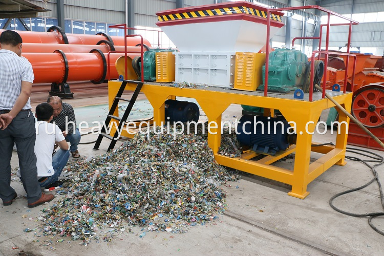 Double Shaft Compost Copper Wire Cable Carton Shredder
